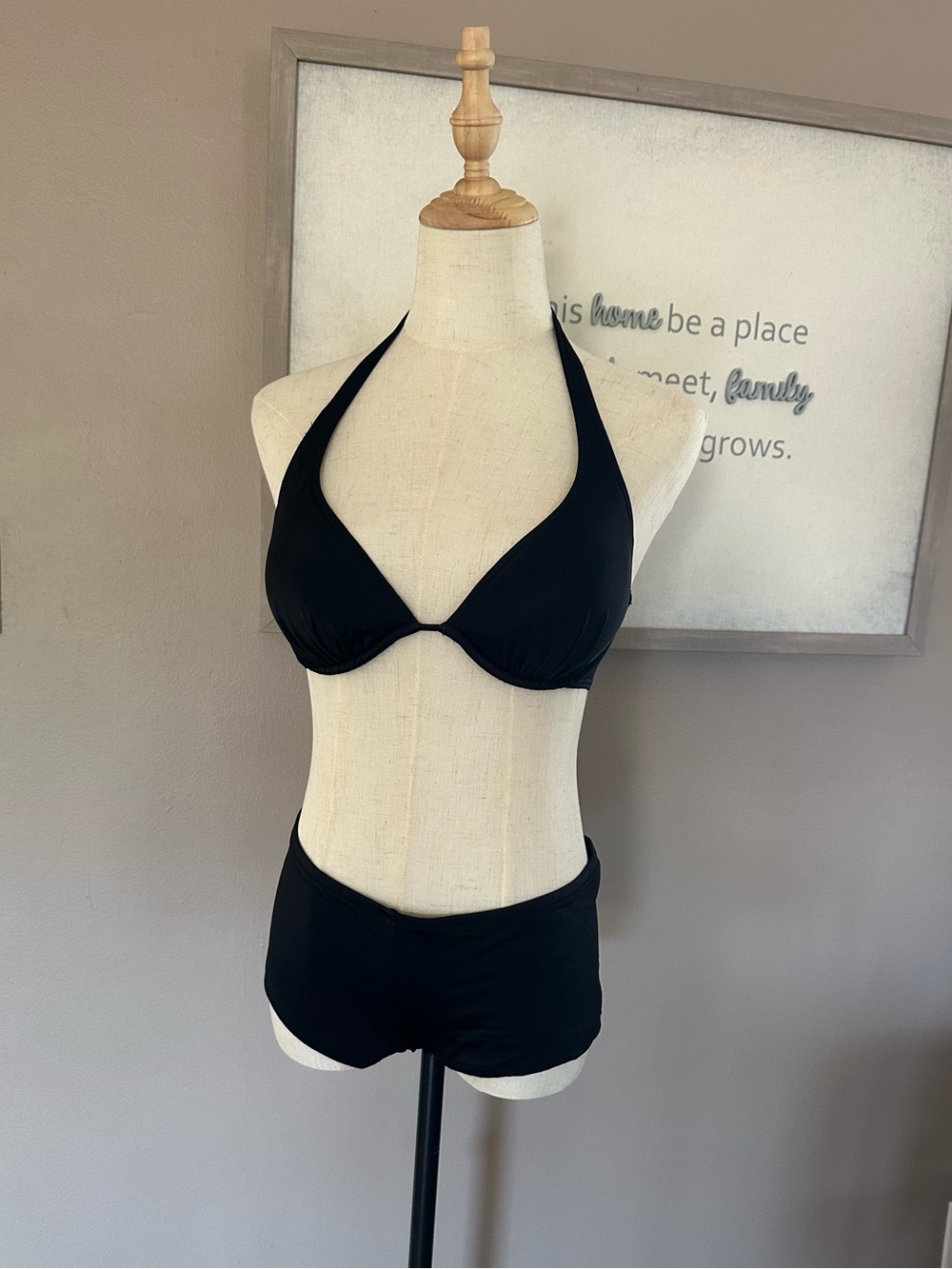 Victoria's Secret Black Bikini Set with Velcro Strap